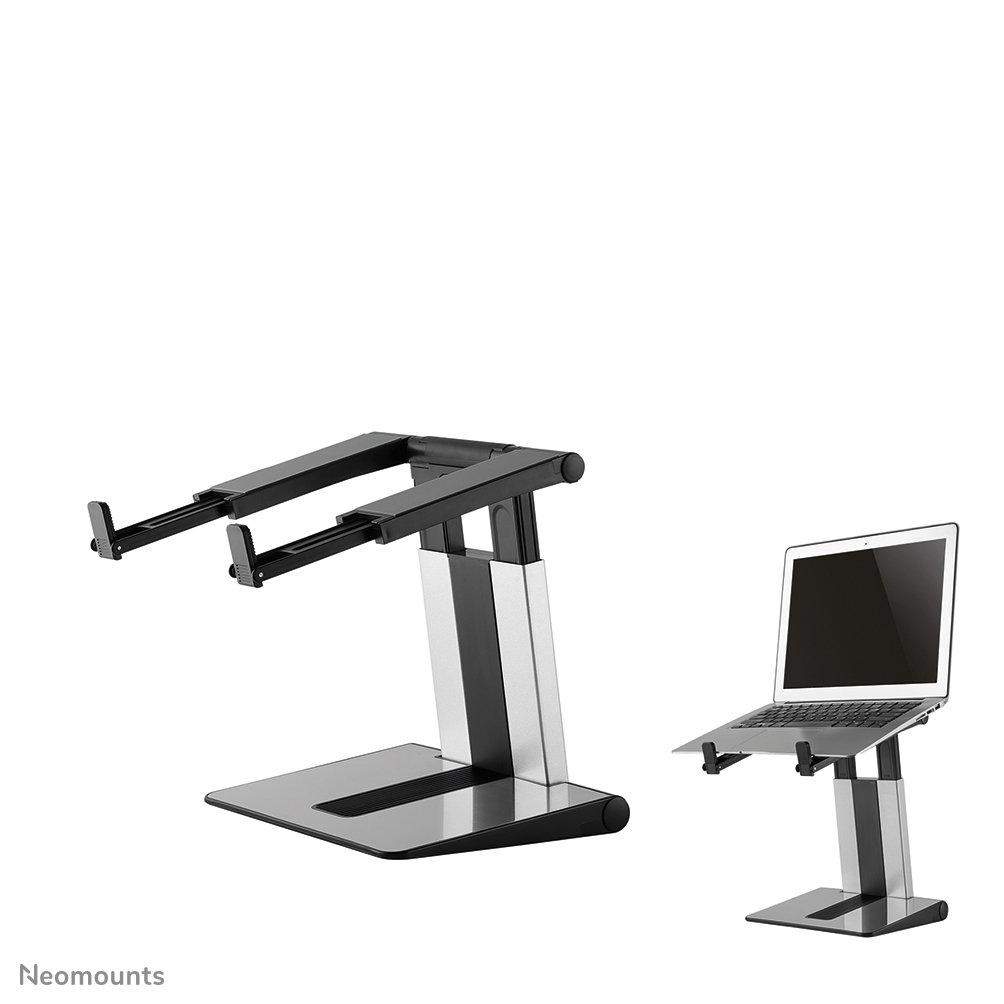 Neomounts NSLS200 Laptopstandaard - 10-17" - max 5 kg - h 20,7-26,7 cm - opvouwbaar - compact - universeel - zilver
