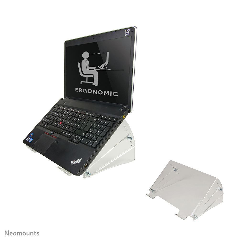 Neomounts NSNOTEBOOK300 Laptopstandaard - 10-22" - max 15 kg - 4 hoogteposities - universeel - transparant