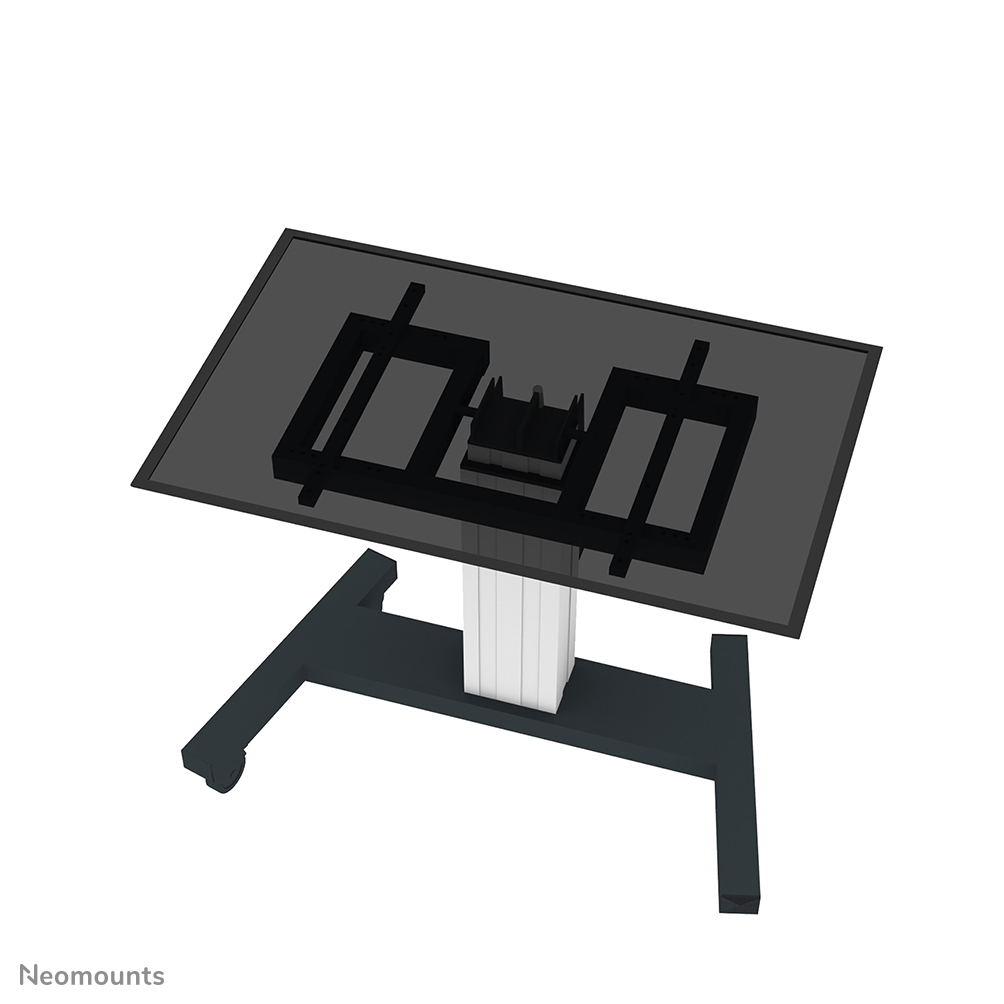 Neomounts PLASMA-M2550TSILVER TV trolley - 42-85" - max 150 kg - gemotoriseerd h 60-88 cm - VESA 400x200-800x600 - tafel kantelfunctie - zilver