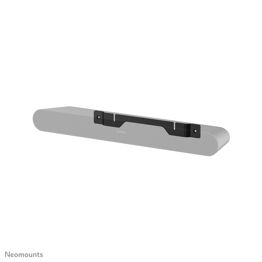 Neomounts WL30-724BL1 Muurbeugel voor Sonos Ray - eenvoudige installatie - incl. waterpas - ultradun (14 mm) - antislippads - zwart
