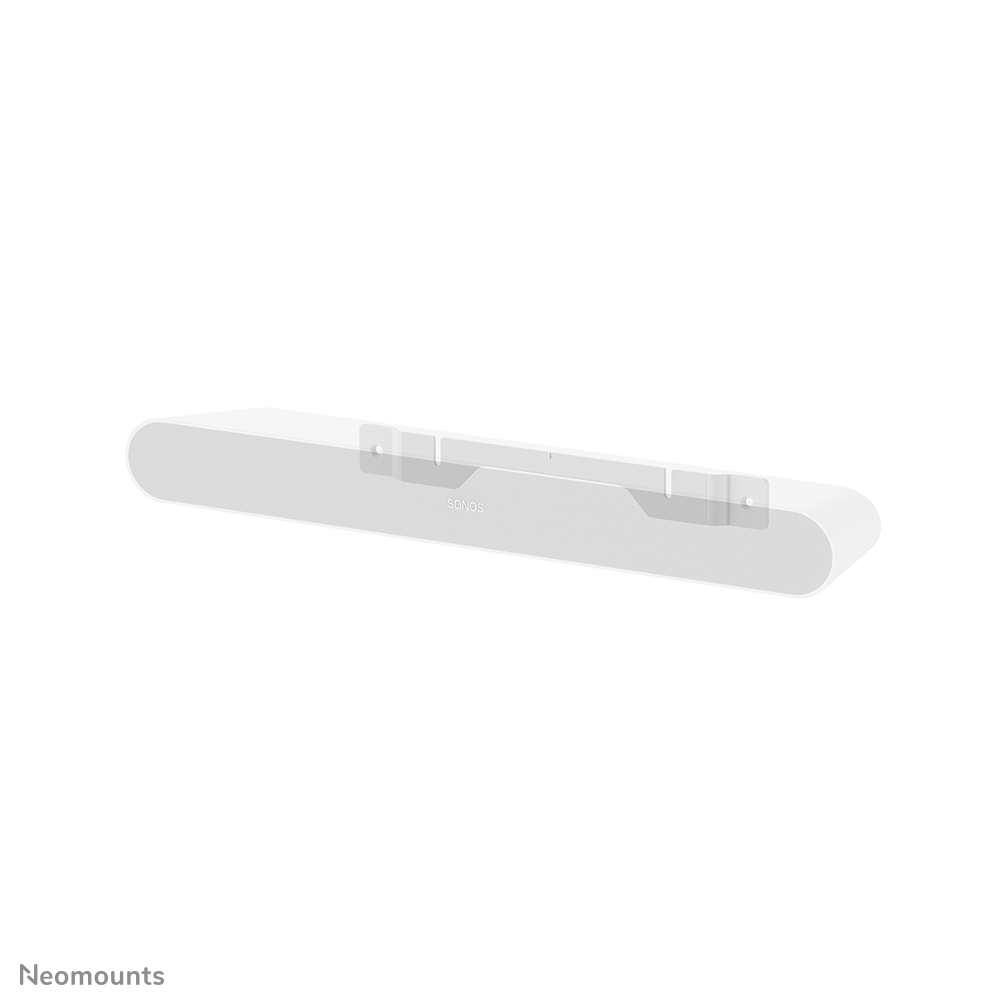 Neomounts WL30-724WH1 Muurbeugel voor Sonos Ray - eenvoudige installatie - incl. waterpas - ultradun (14 mm) - antislippads - wit