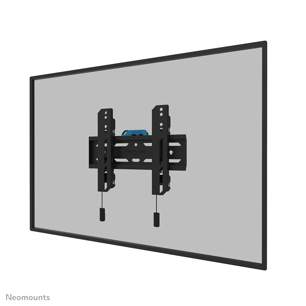 Neomounts LEVEL-850 WL30S-850BL12 Vlakke TV-beugel wand - 24-65" - max 40 kg - VESA 50x50-200x200 - d 3,3 cm - niveauverstelling - vergrendelbaar (incl. veiligheidsschroef, excl. slot) - Rapid Install-model incl. montagesjabloon - zwart