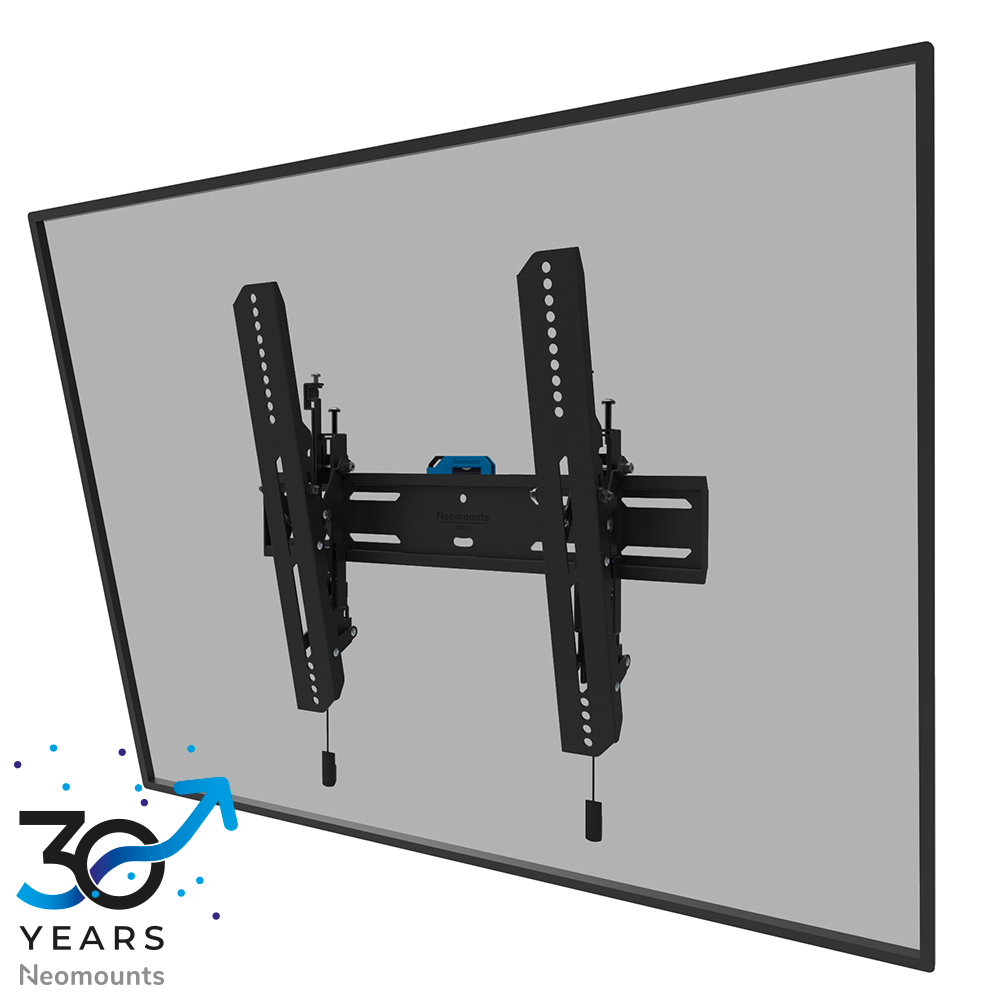 Neomounts LEVEL-850 WL35S-850BL14 Kantelbare TV-beugel wand - 40-75" - max 50 kg - VESA 100x100-400x400 - d 3,5 cm - niveauverstelling - vergrendelbaar (incl. veiligheidsschroef, excl. slot) - Rapid Install-model incl. montagesjabloon - zwart