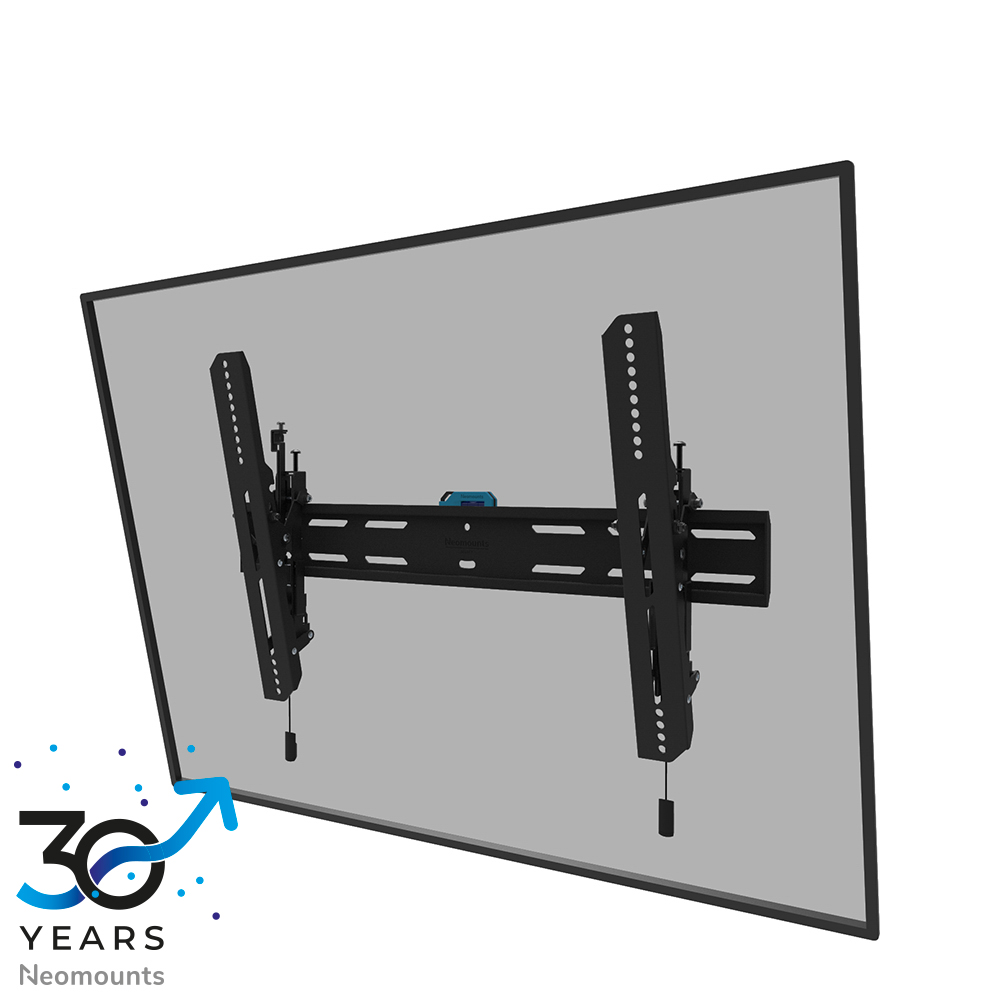 Neomounts LEVEL-850 WL35S-850BL16 Kantelbare TV-beugel wand - 42-86" - max 60 kg - VESA 100x100-600x400 - d 3,5 cm - niveauverstelling - vergrendelbaar (incl. veiligheidsschroef, excl. slot) - Rapid Install-model incl. montagesjabloon - zwart