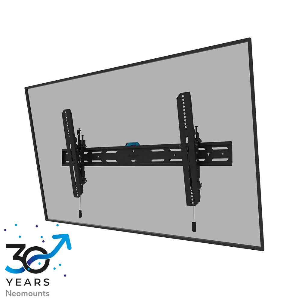 Neomounts LEVEL-850 WL35S-850BL18 Kantelbare TV-beugel wand - 43-86" - max 60 kg - VESA 100x100-800x400 - d 3,5 cm - niveauverstelling - vergrendelbaar (incl. veiligheidsschroef, excl. slot) - Rapid Install-model incl. montagesjabloon - zwart