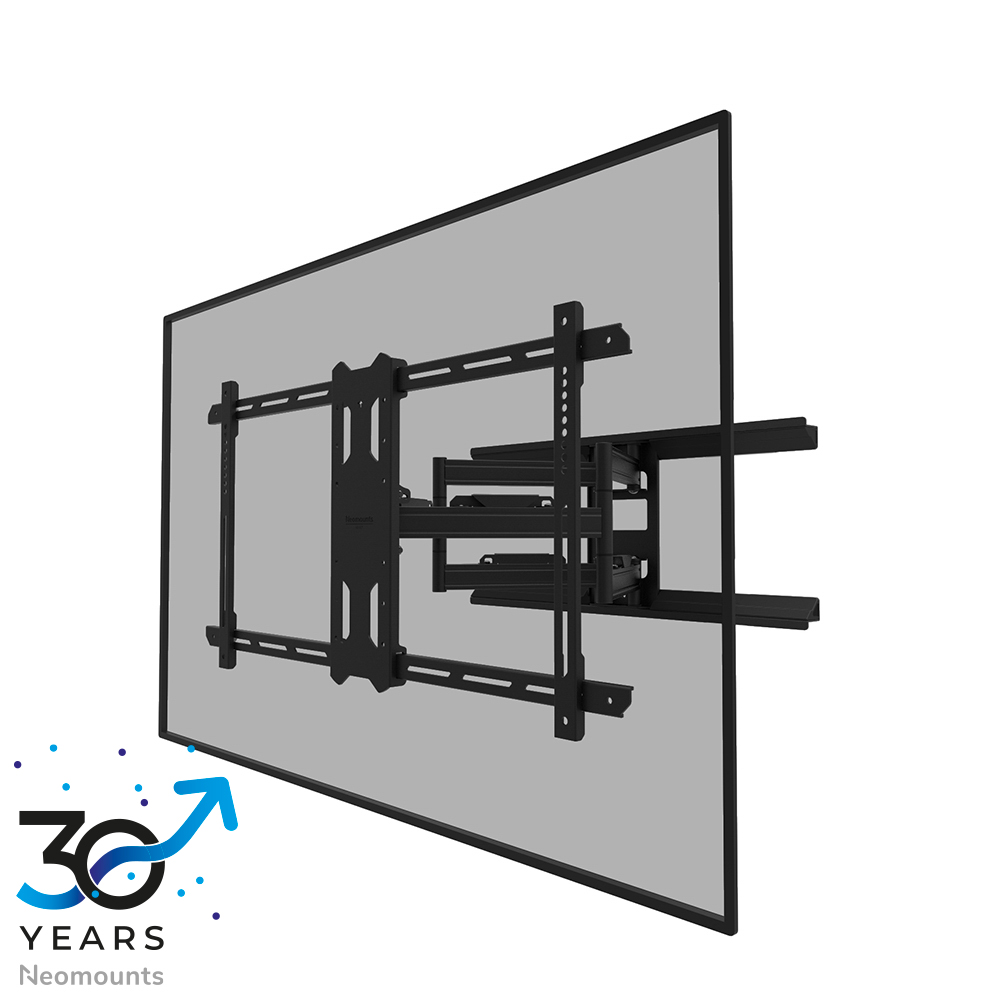 Neomounts LEVEL-850 WL40S-850BL18 Full motion TV-beugel wand - 43-86" - max 60 kg - VESA 200x100-800x400 - d 5-61 cm - niveauverstelling - Rapid Install-model incl. montagesjabloon - zwart